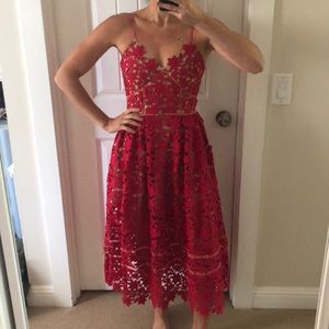 Self portrait azalea lace midi dress